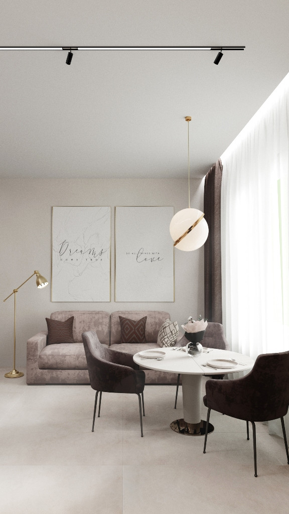 Светлая квартира для молодой девушки