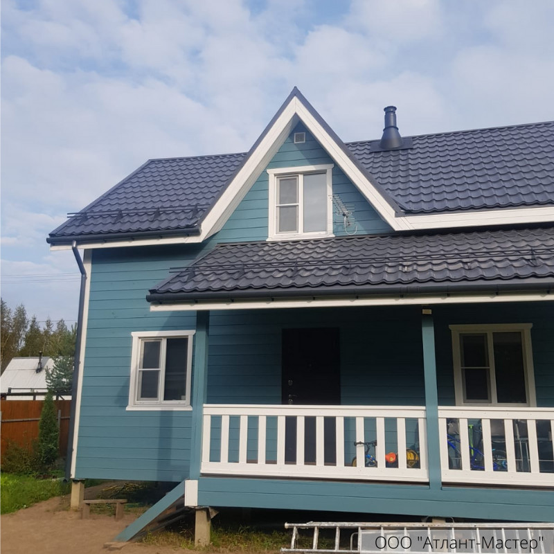 Монтаж водостока и снегозадержания