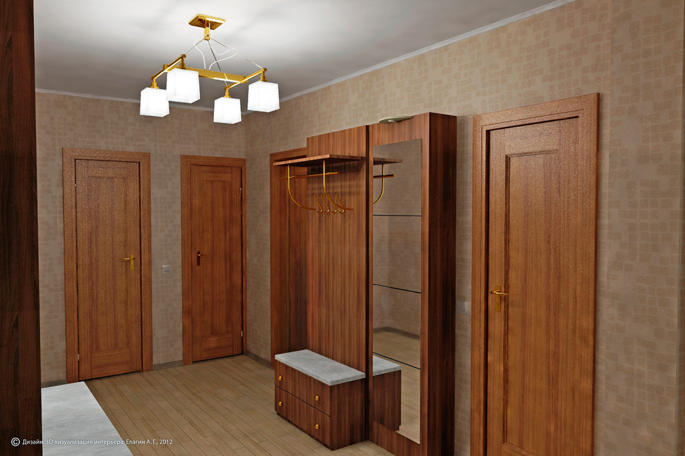 3D визуализация интерьера 3х-комнатной квартиры.