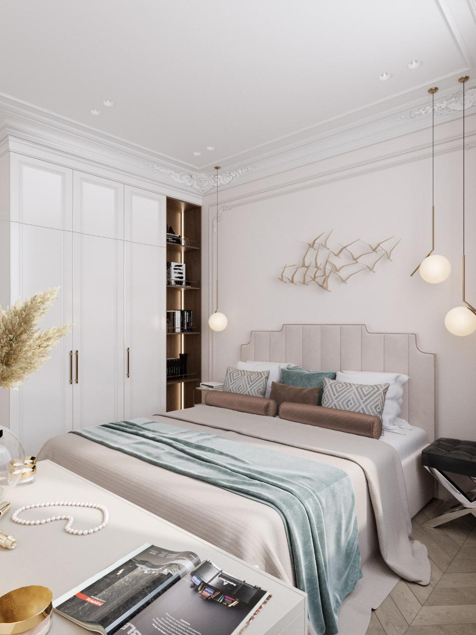 Квартира 100м.кв. в светло-зеленых оттенках оттенках