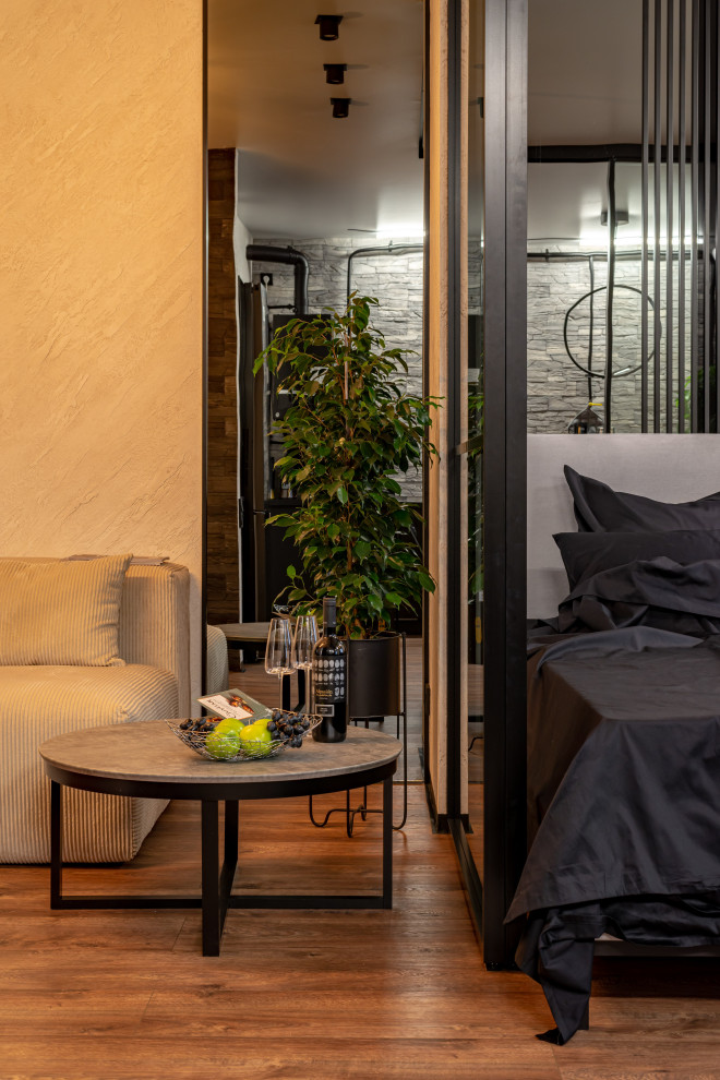 ЖК САМПО. 1-комнатная квартира в брутальном стиле, "от бетона" до заселения