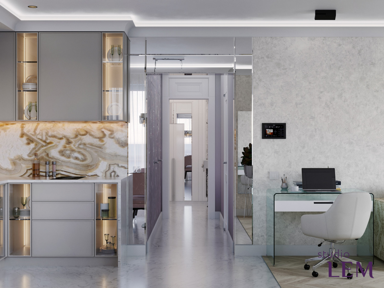 Современная классика; Новостройка в Москве; 70 м2