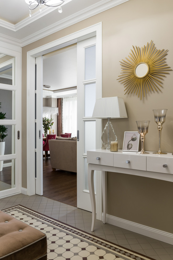 Квартира с сочными акцентами в Неоклассике