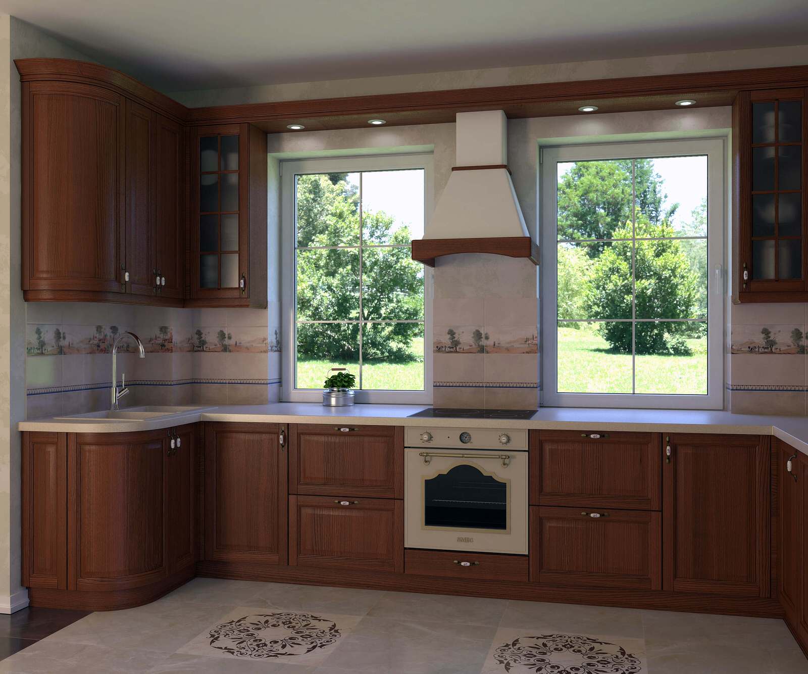 Кухня в загородном доме