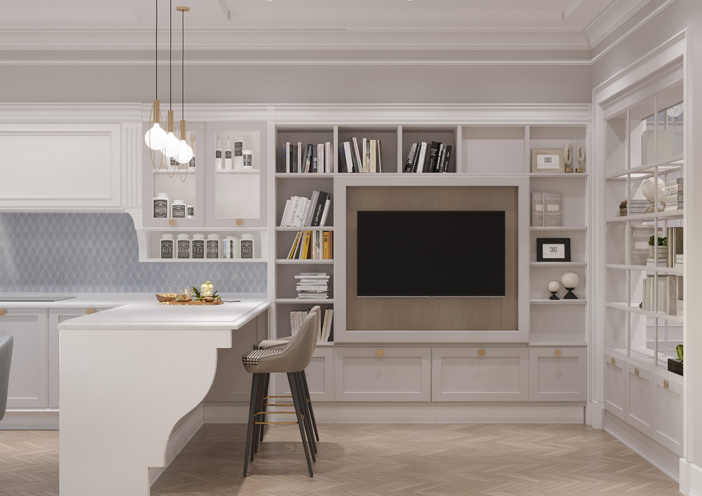 Кухня-гостиная, зона гостиной