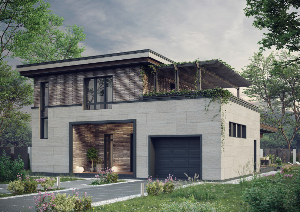 Современный дом с гаражом