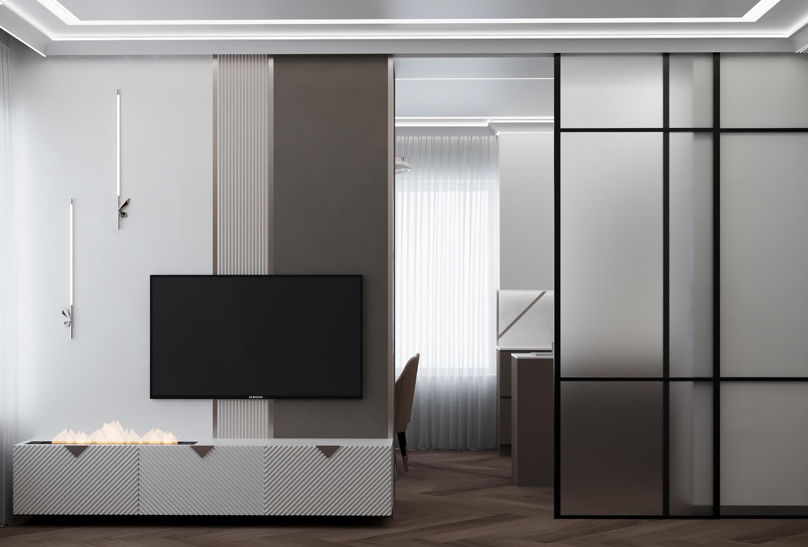 Кухня-гостиная для студии NEFORMAT г.Екатеринбург