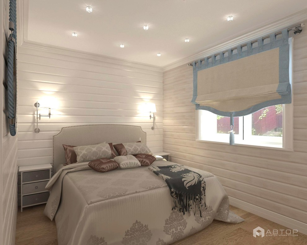 Одноэтажный загородный дом с баней