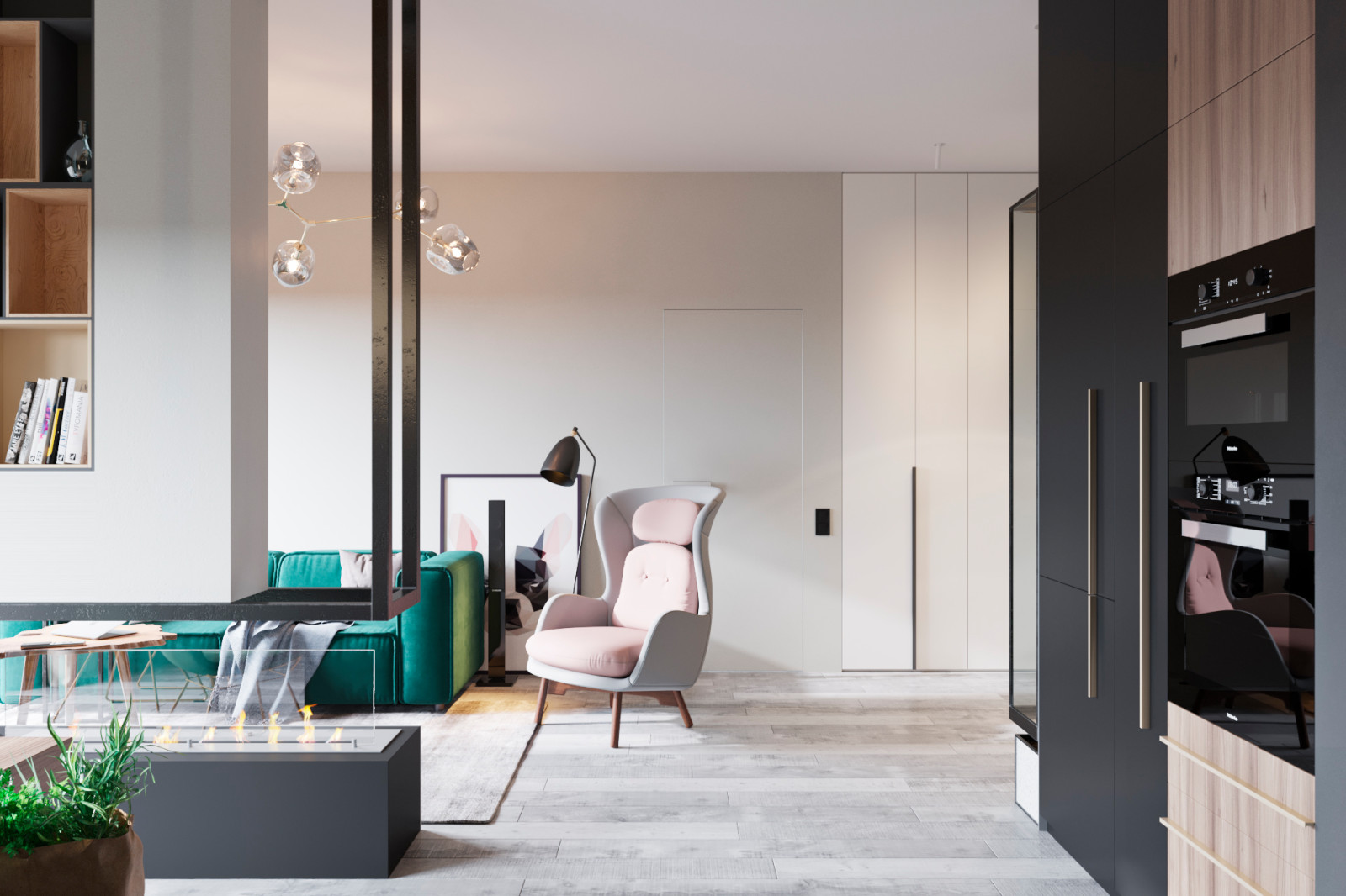 Небольшая стильная квартира для молодой девушки