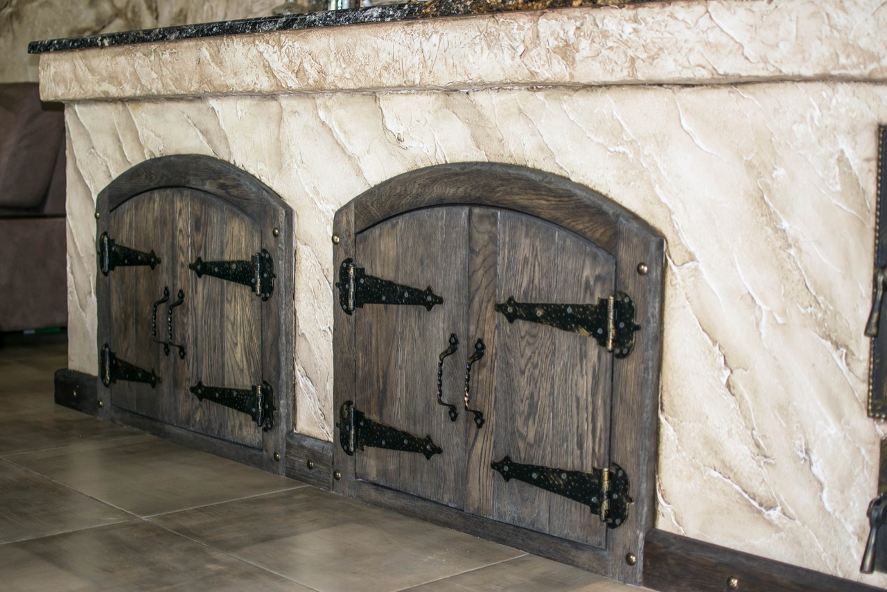 Крытая терраса с мангальной зоной в скандинавском стиле.