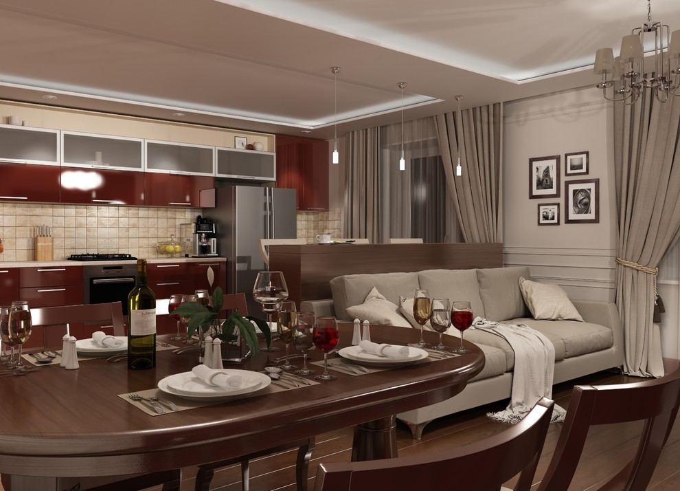 Обложка проекта: Кухня-гостиная