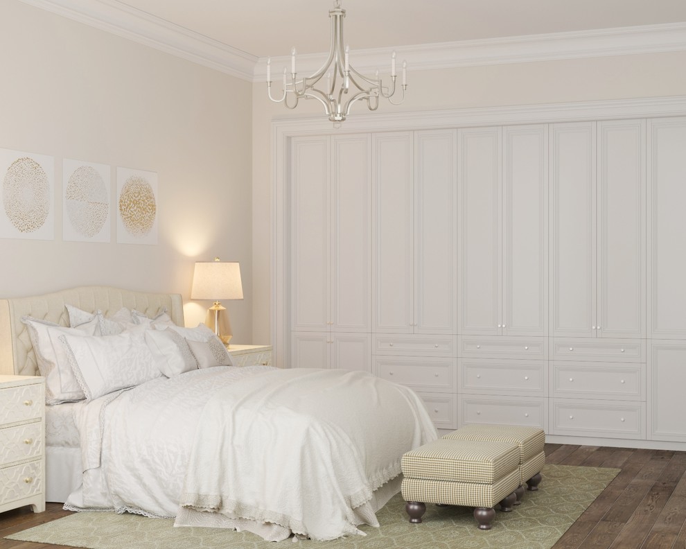Обложка проекта: Transitional style beige bedroom with elegant style details