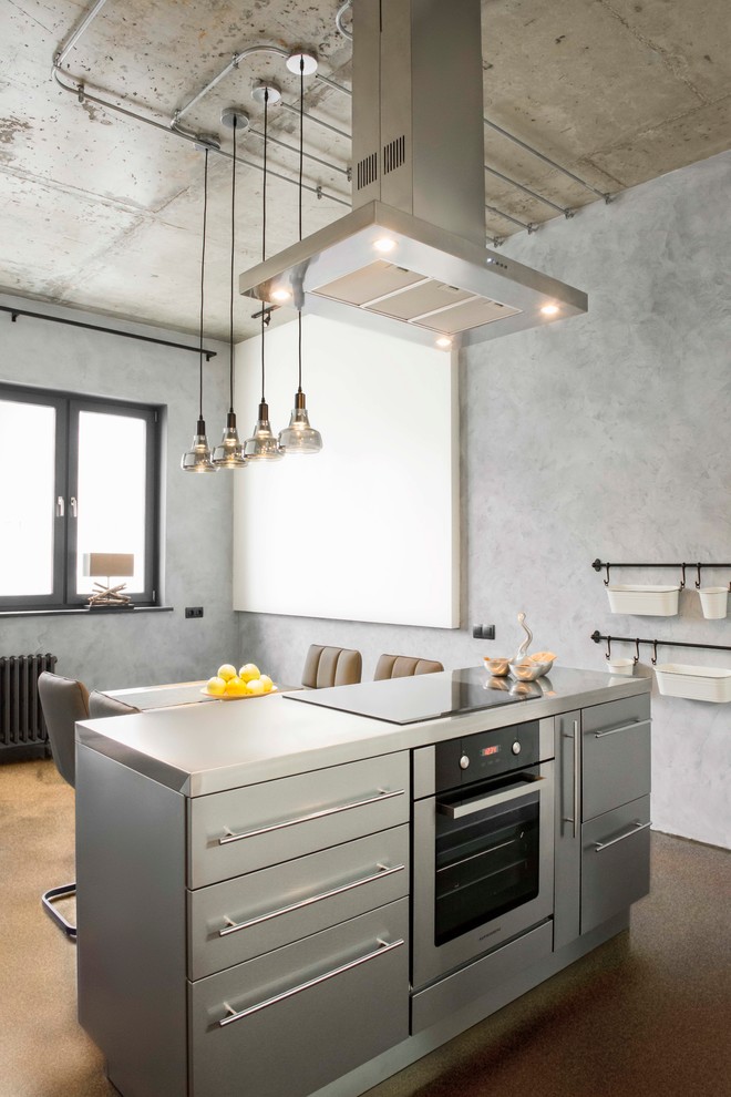 Обложка проекта: Островная кухня AWELT в стиле LOFT