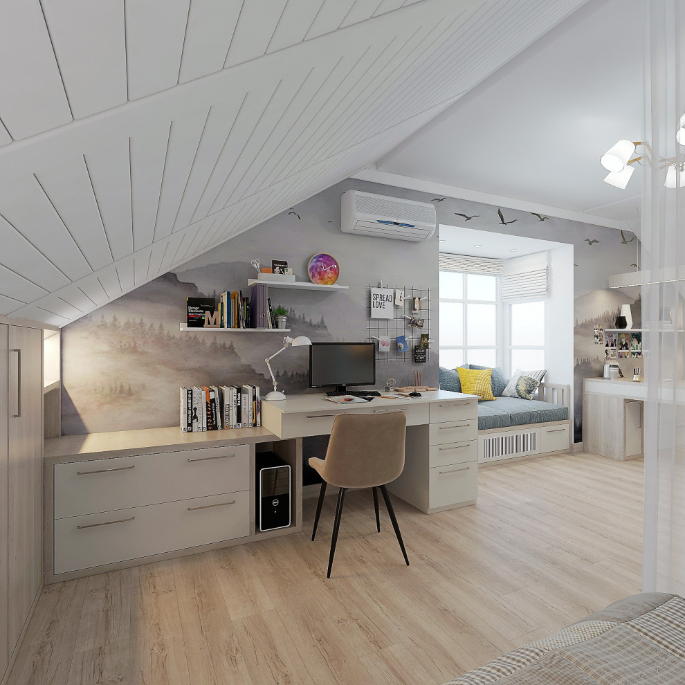 Обложка проекта: интерьер детсой и взрослой спален