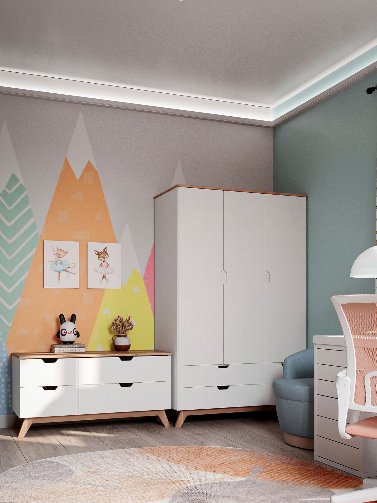 Двухэтажный дом для большой семьи