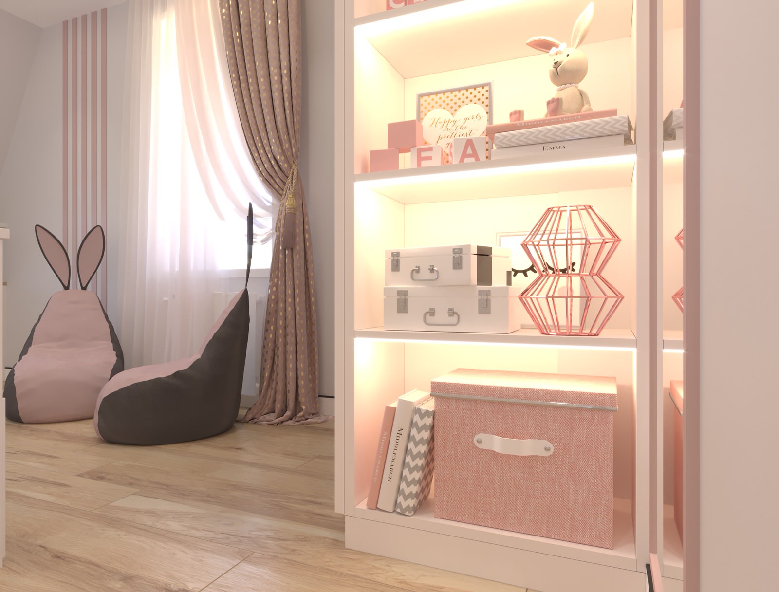 Дизайн-проект интерьера двухкомнатной квартиры в стиле Контемпорари.