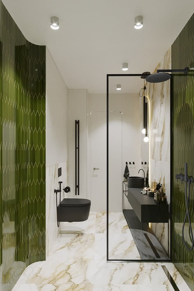 Ванная.Майолика и мрамор