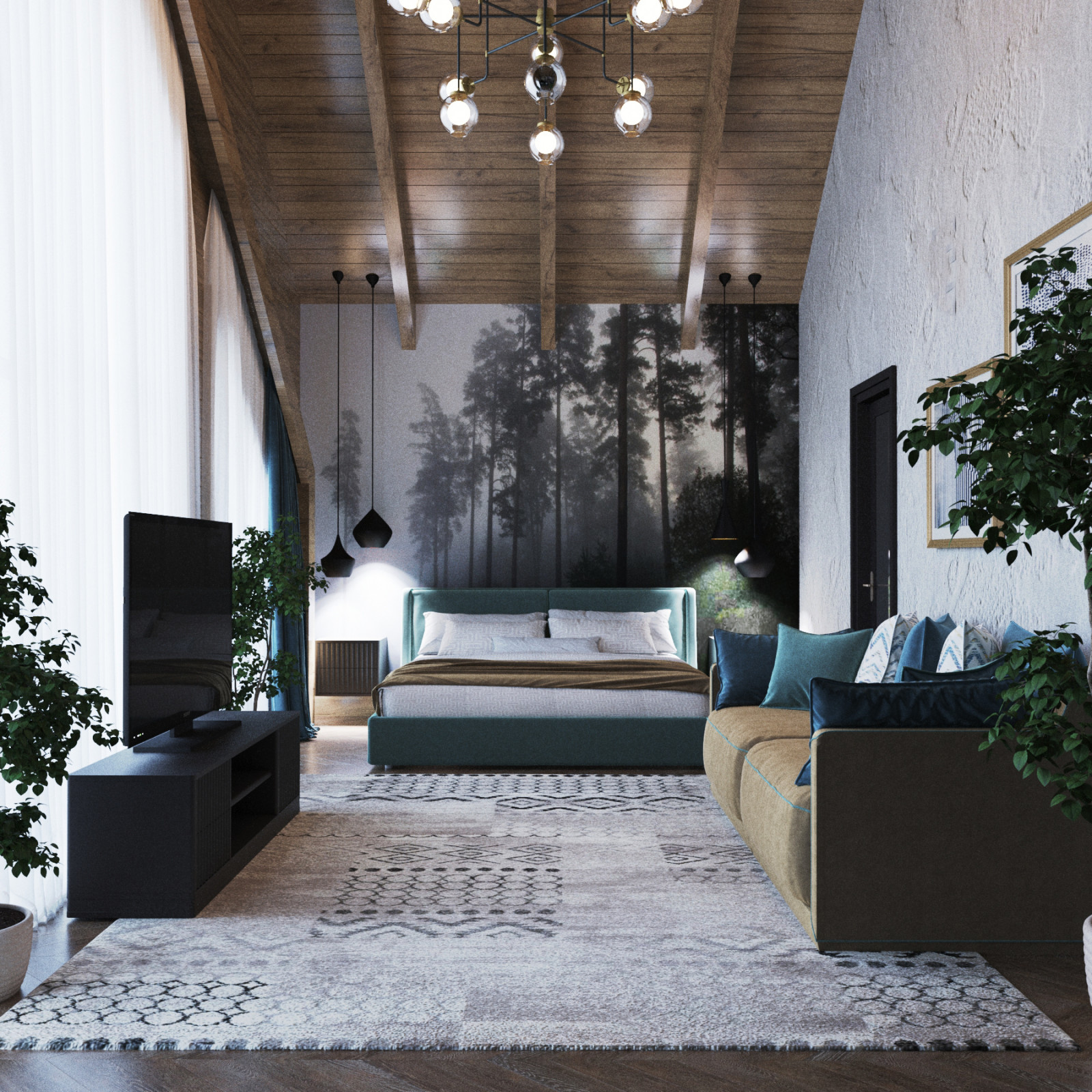 Обложка проекта: Комната отдыха загородного комплекса