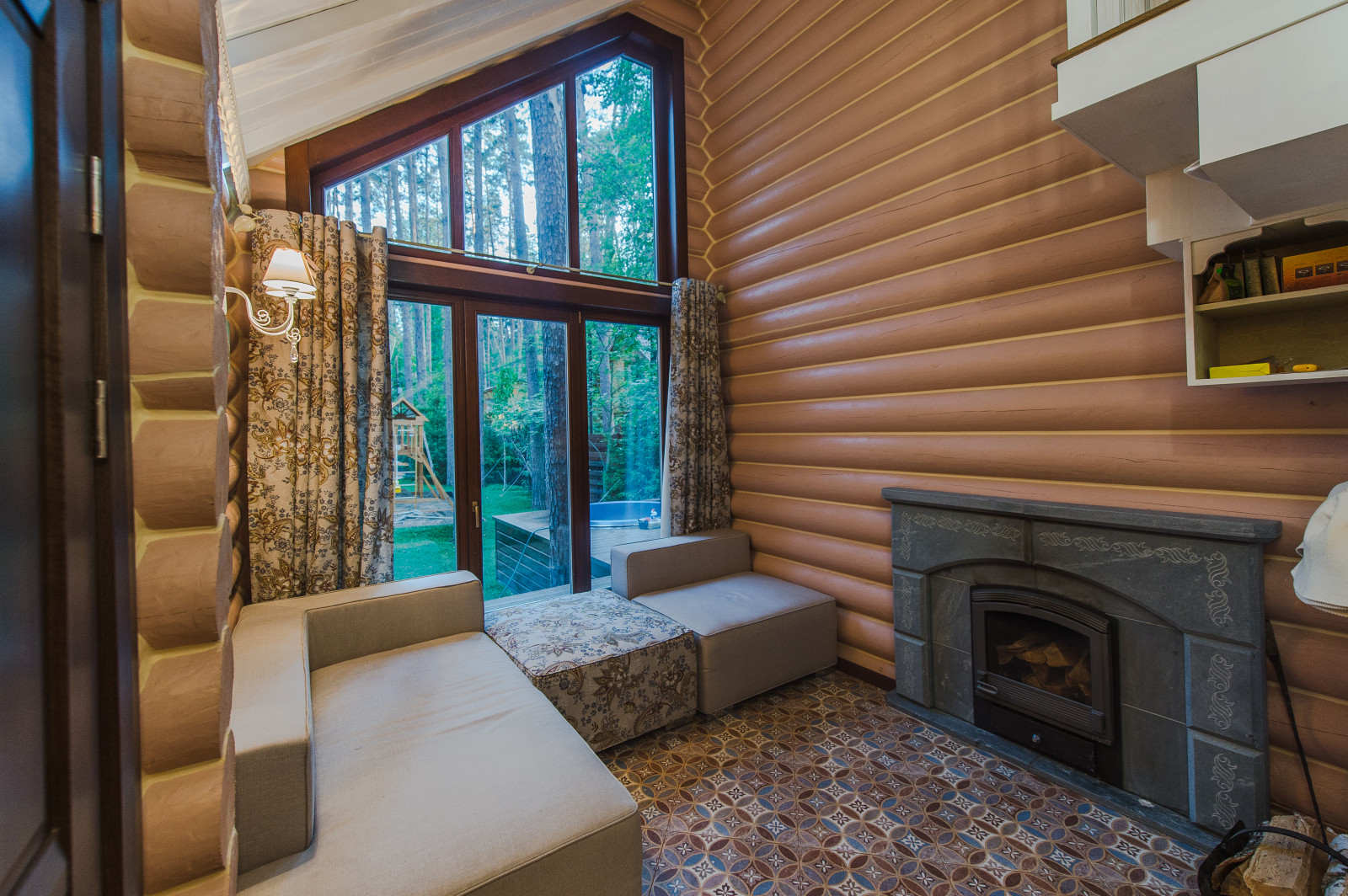 Нouse in a pine forest