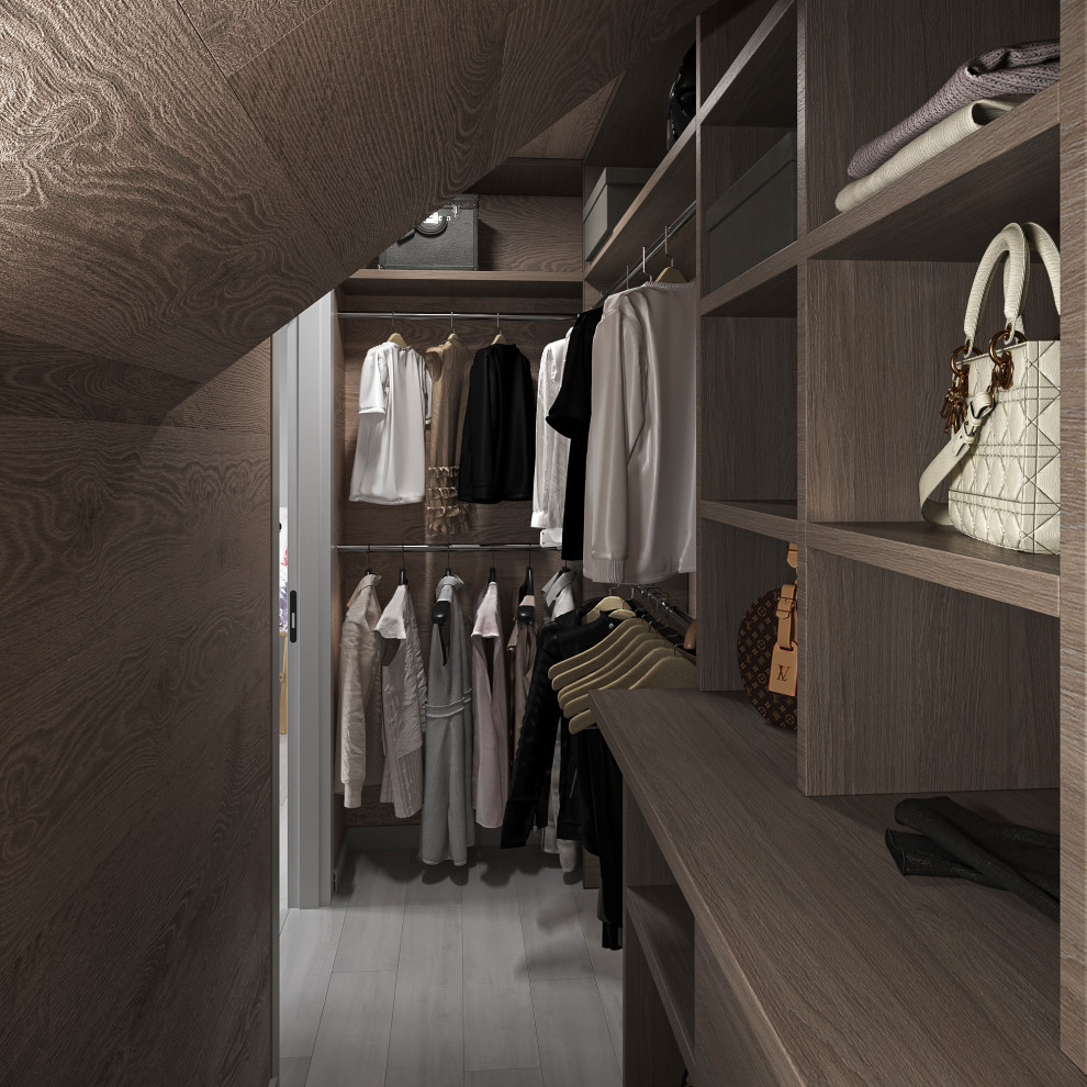 Дизайн интерьера мансардного этажа в частном доме.