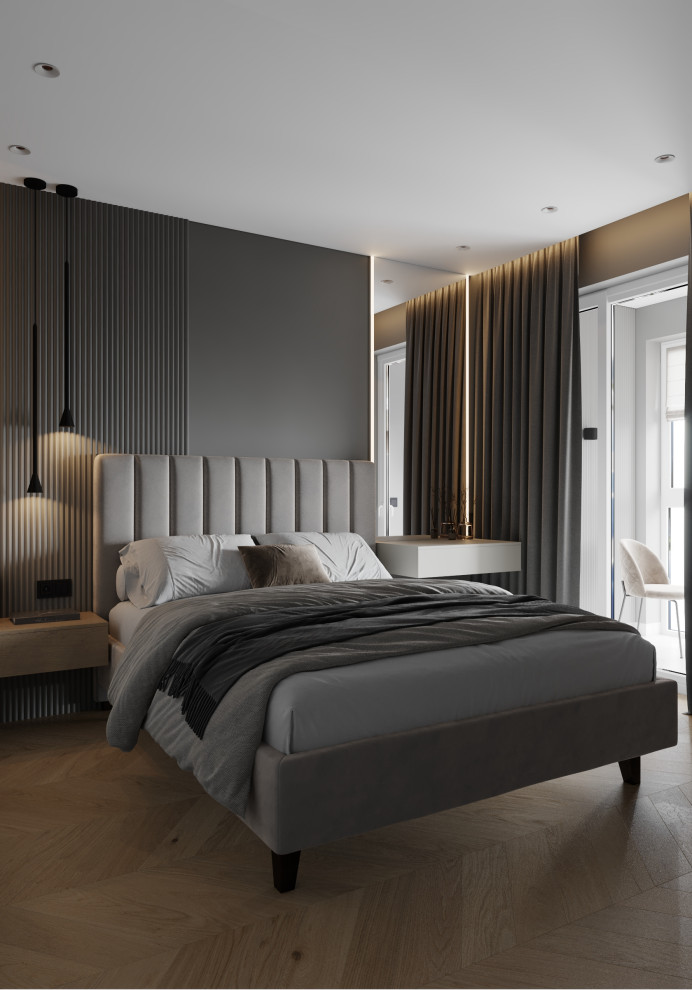 Обложка проекта: Спальня (ЖК "Квартет", трехкомнатная квартира, Пенза)