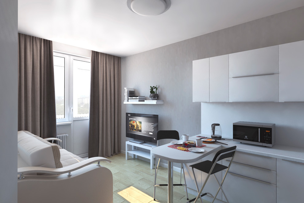 Обложка проекта: Дизайн-проект однокомнатной квартиры