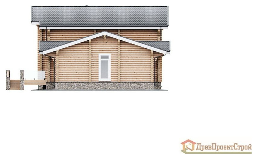 Дом из оцилиндрованных бревен 443,92м². Размеры 27400 х 15630.Проект № 307