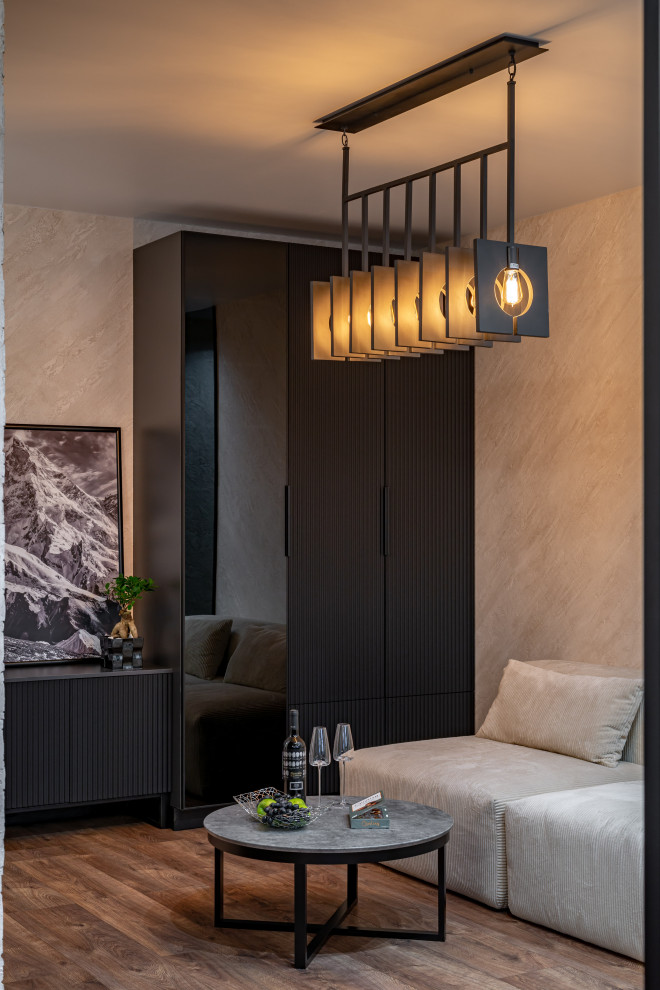 ЖК САМПО. 1-комнатная квартира в брутальном стиле, "от бетона" до заселения