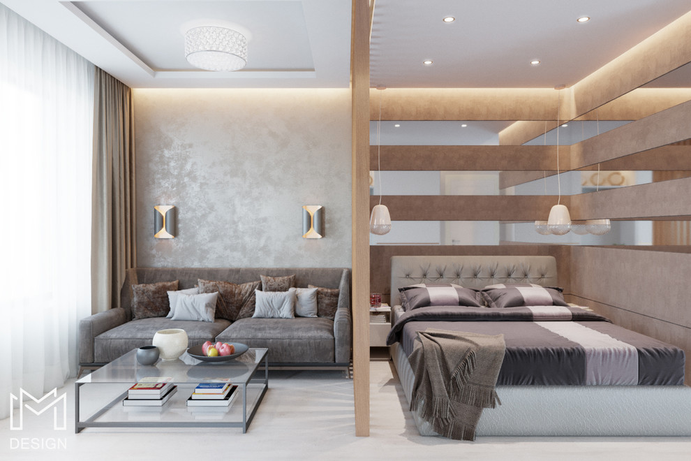 Проект совмещенный спальни и гостиной ЖК "Крона" г. Ставрополь