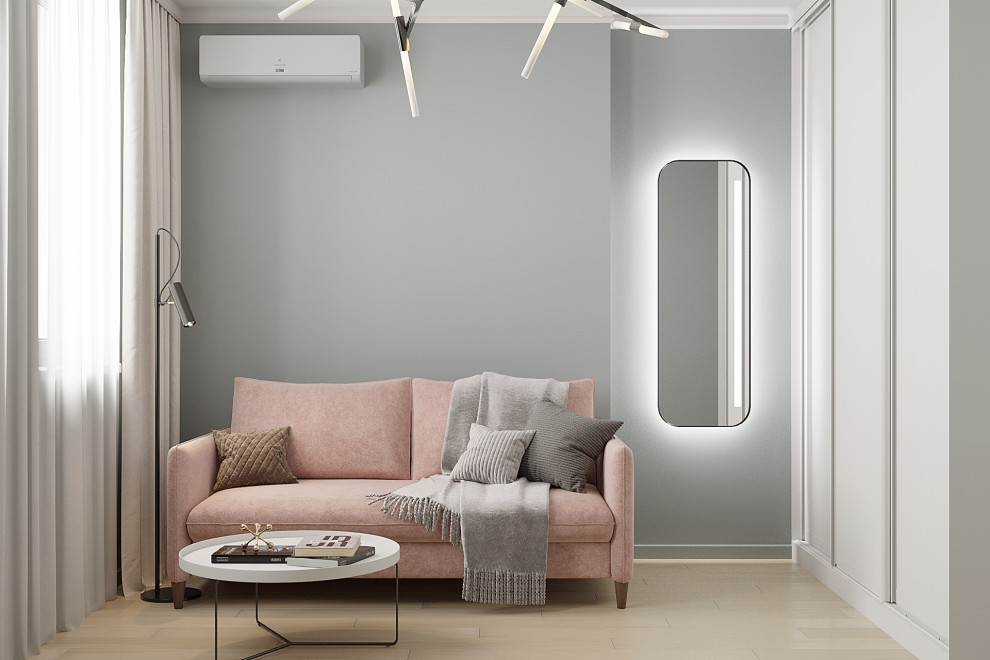 Обложка проекта: Современная квартира в серо-голубом дизайне