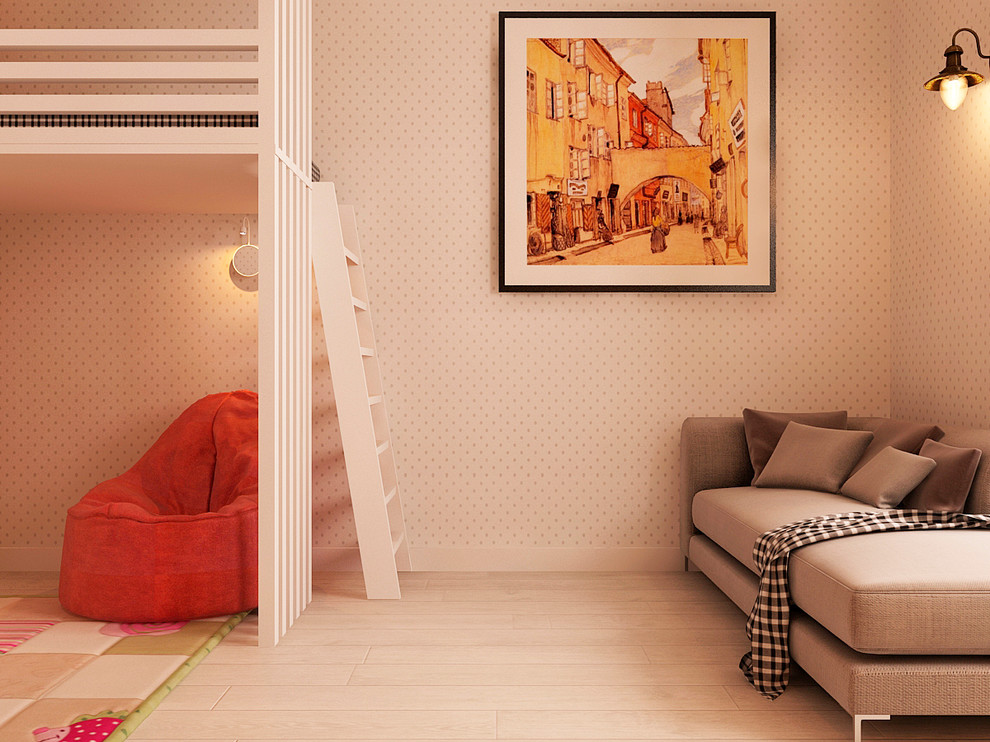 Теплый минимализм с красными акцентами