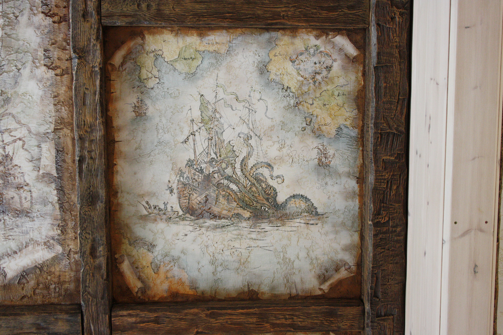 Роспись на потолке, фрагмент