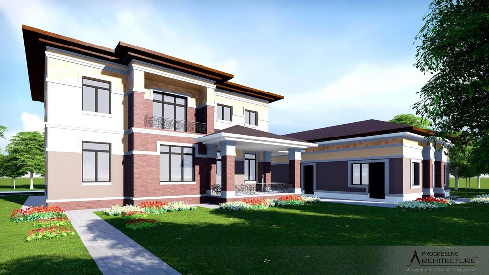 Комфортабельный двухэтажный дом с горажом