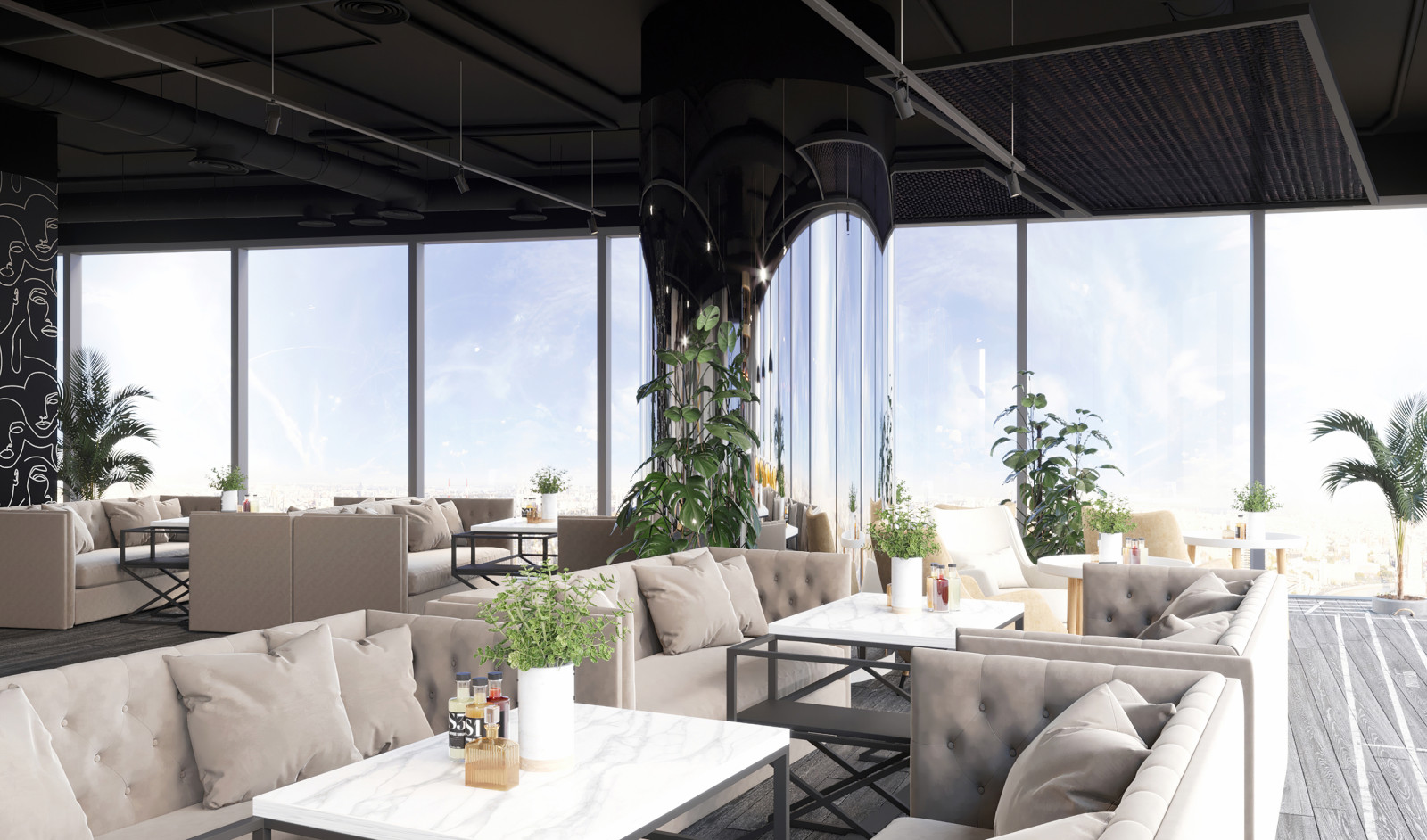 Event Hall - дизайн открытого пространства для мероприятий в Москва-Сити