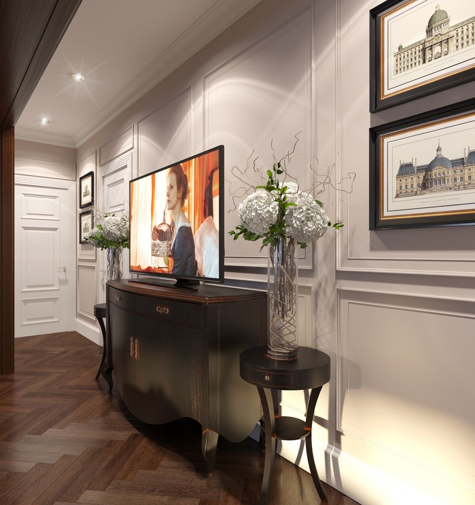 Project of Interiors at private flat at Molodogvardeyskaya Street, Moscow