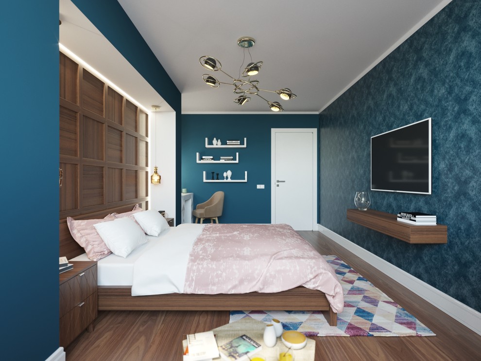 Дизайн интерьера спальни для молодой пары с двумя детьми(вариант 3)