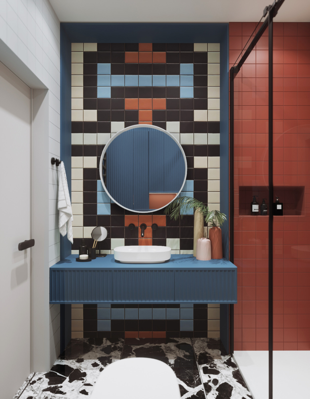 Студия в оливковом цвете