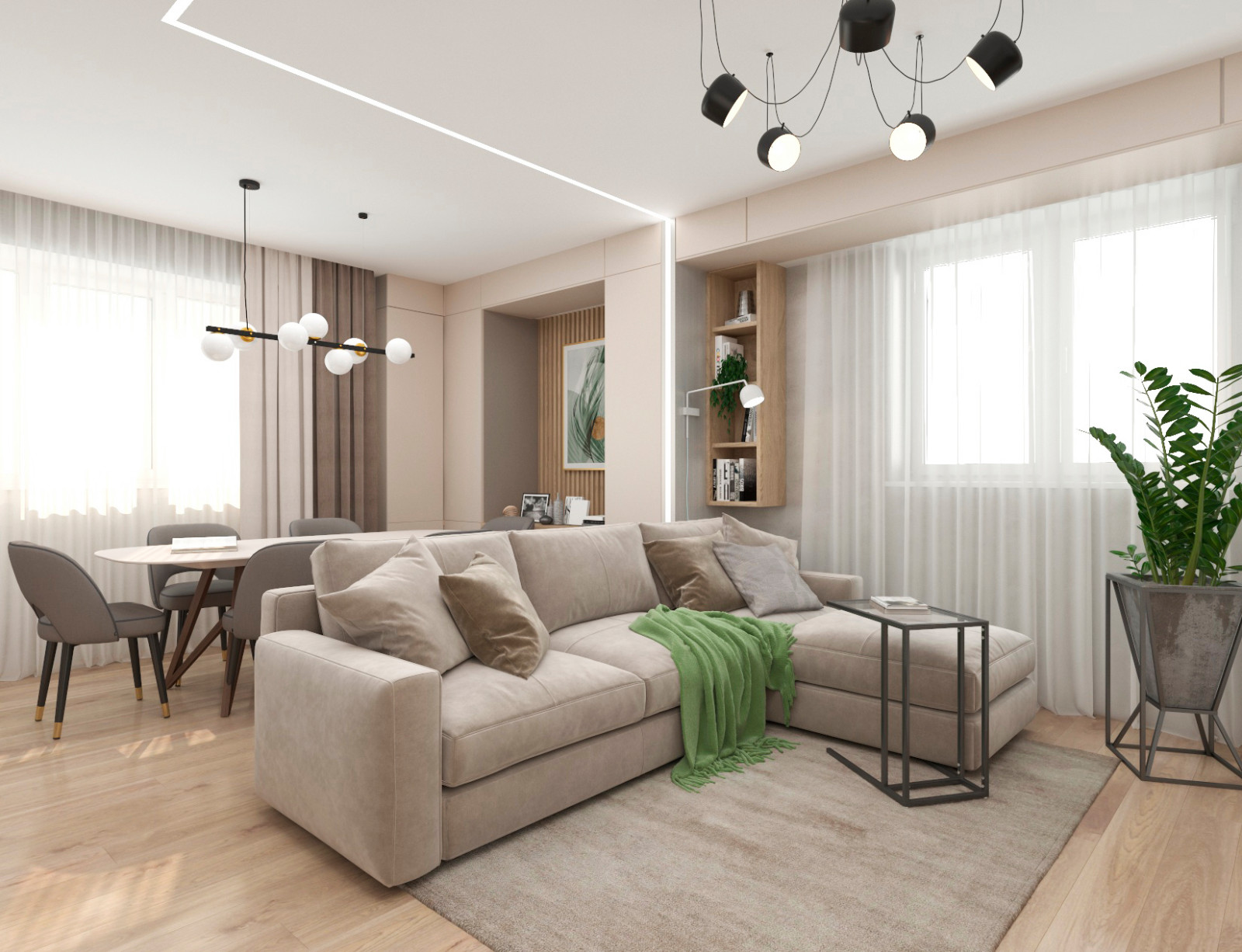 Обложка проекта: Кухня-гостиная /Тамбов/