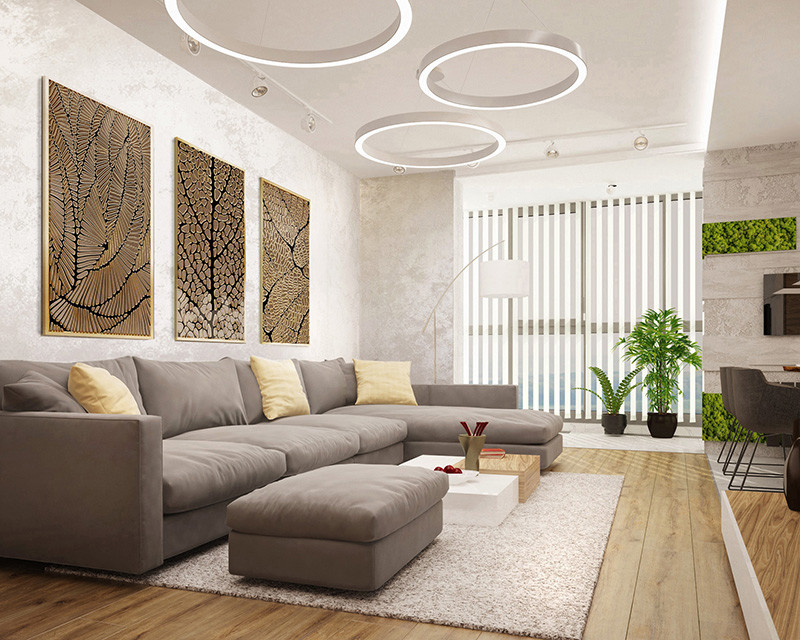 Квартира площадью 97,0 м2 в стиле "Эко"