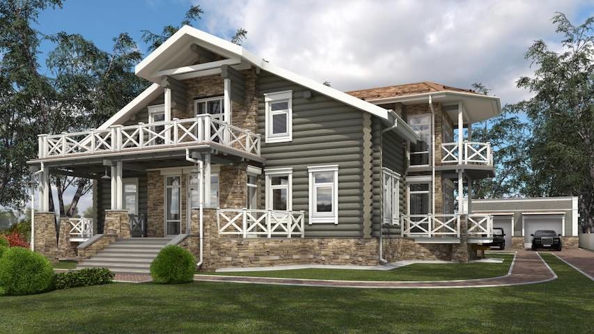 Обложка проекта: Экстерьер загородного дома в Ярославской области.