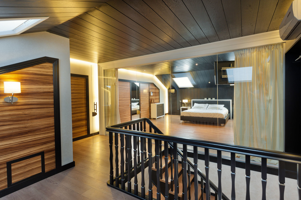 "неоклассический контраст" 2х уровневая квартира