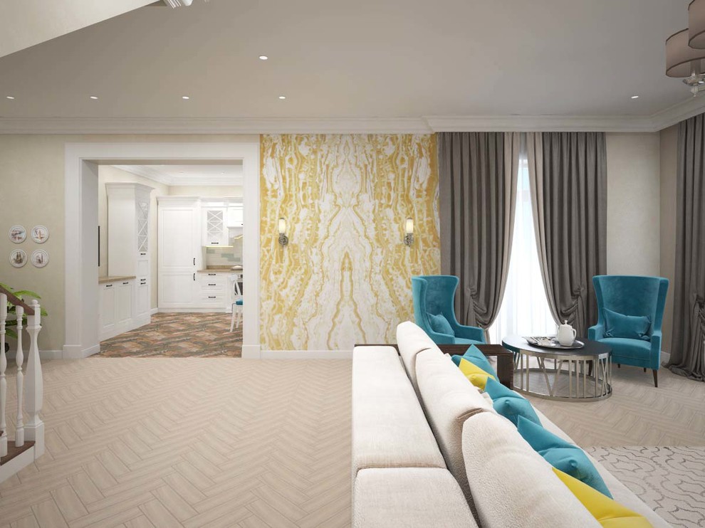 Элегантная неоклассика в интерьере загородного дома под Уфой  "Горький мёд"