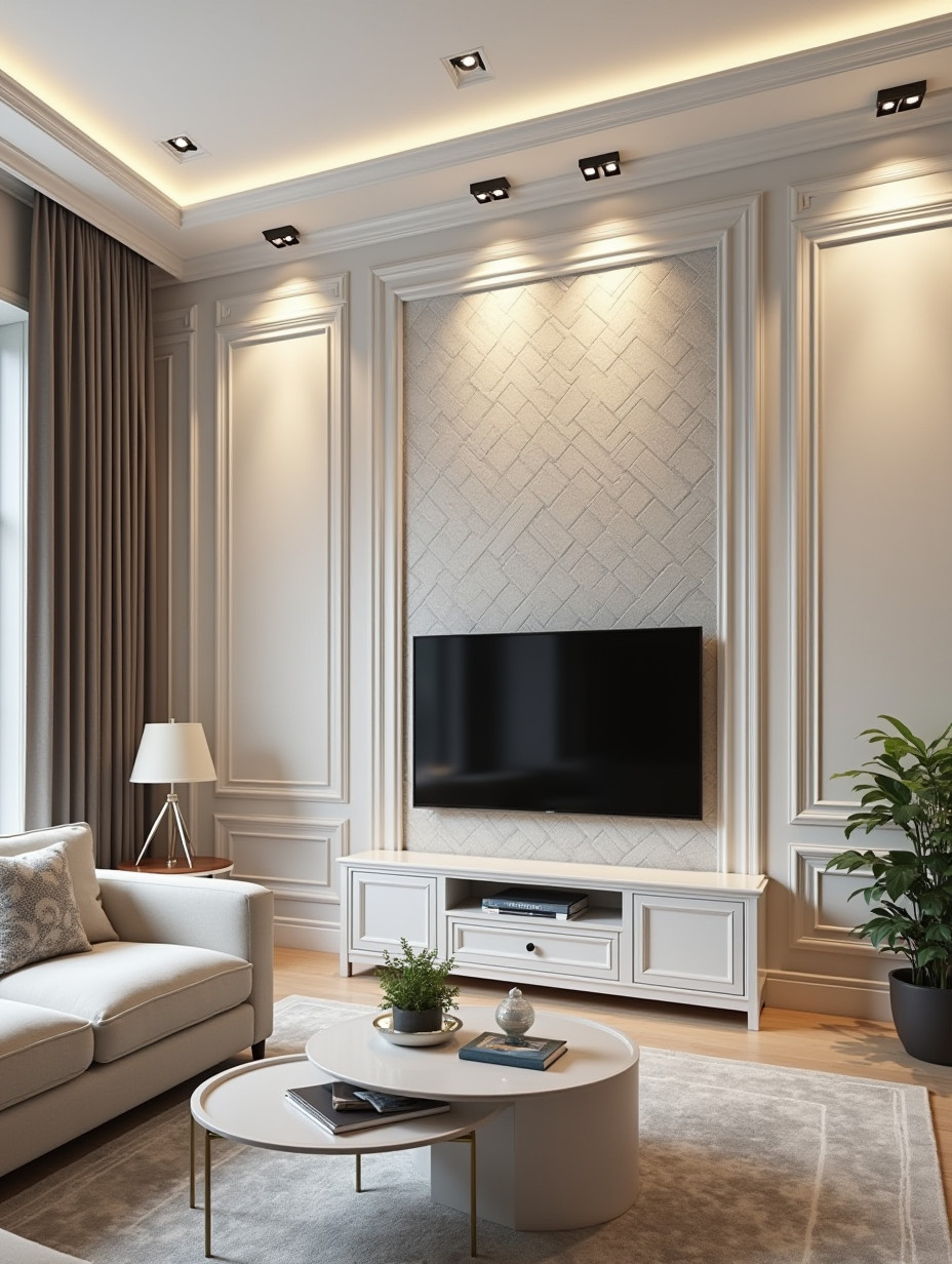 Гостиные комнаты в современном классическом стеле