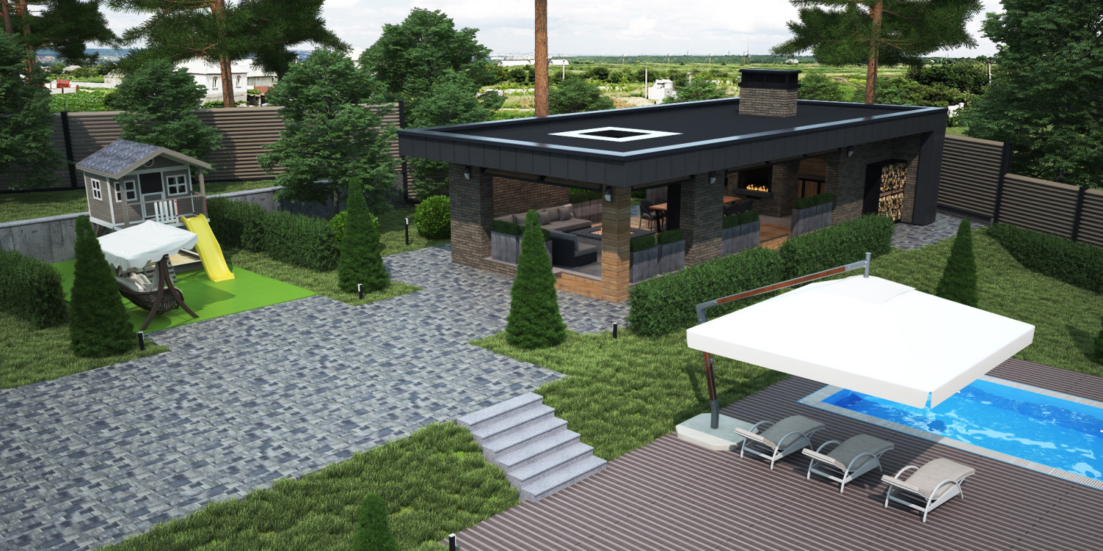 Дизайн проект благоустройства участка