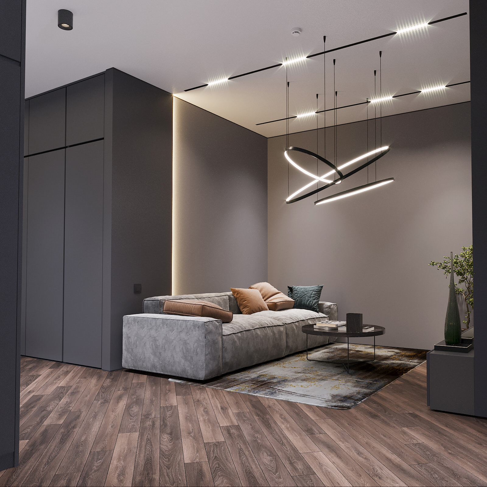 Контрастный проект квартиры в Кранодаре