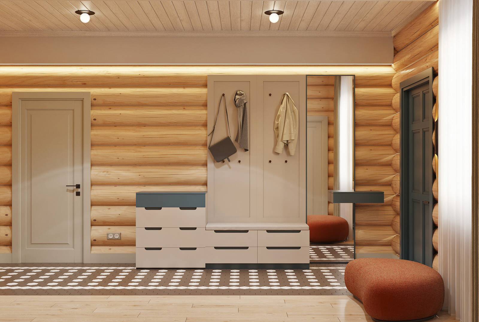 Дизайн проект дома из рубленного бревна