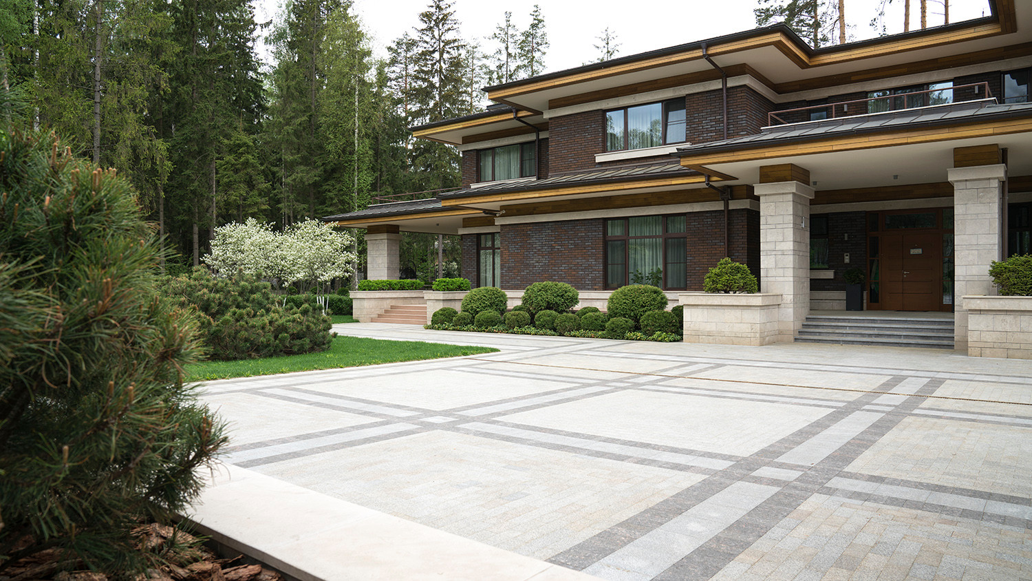 Вилла в стиле Райта. КП "Вымпел" Новорижское шоссе 2016 г.