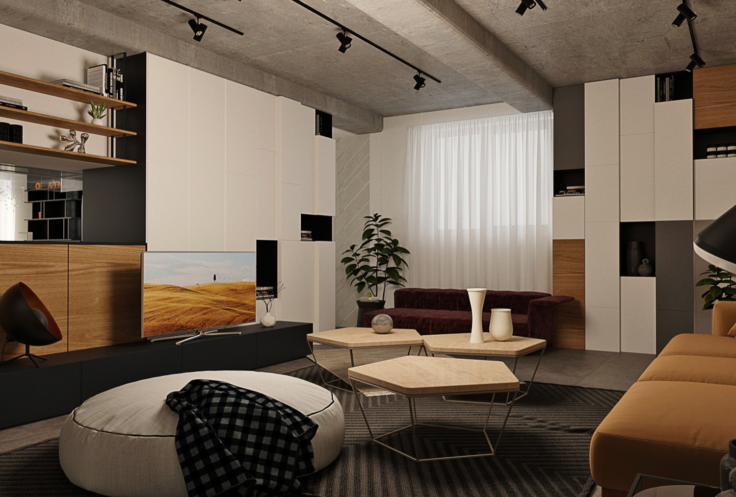 Гостинная в загородном доме