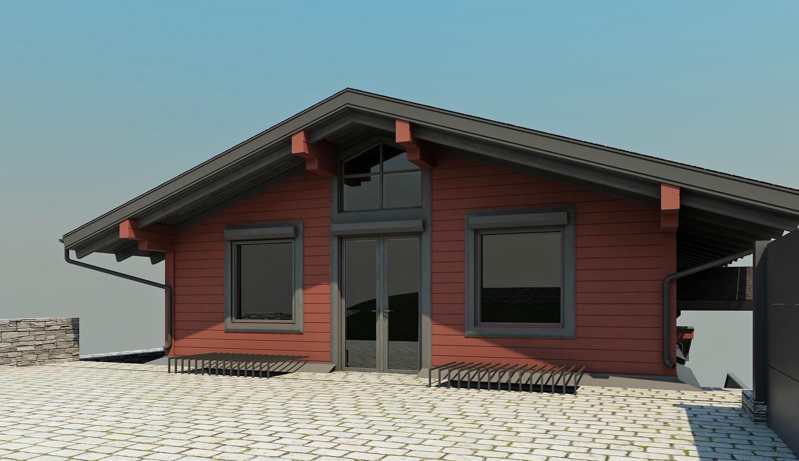 Дизайн-проект интерьера загородного дома (из бруса)