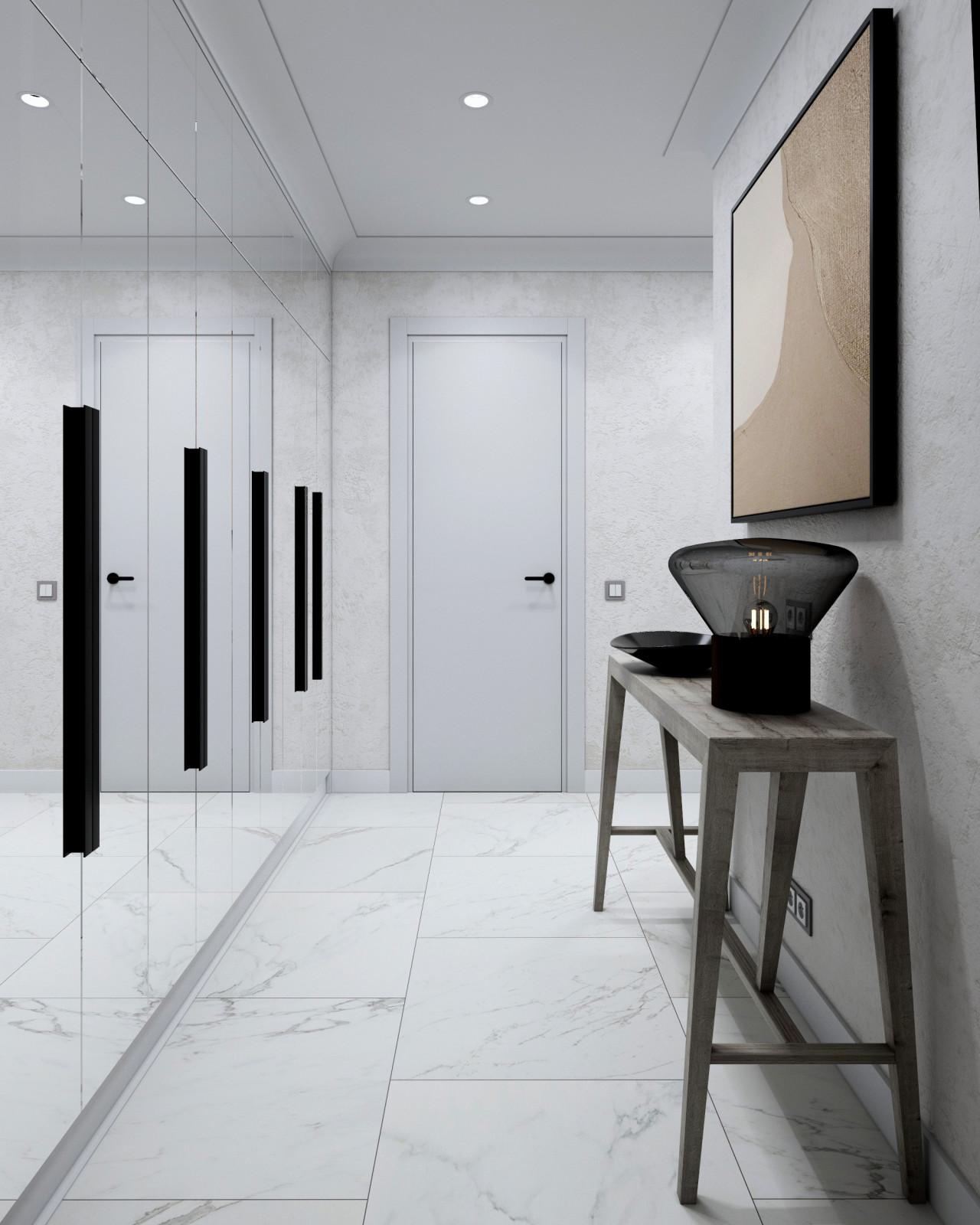 серебристая прихожая